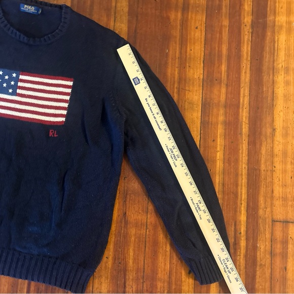 Polo by Ralph Lauren Flag Sweater Mens XL Cotton Knit American USA Patriotic RL - Picture 6 of 8